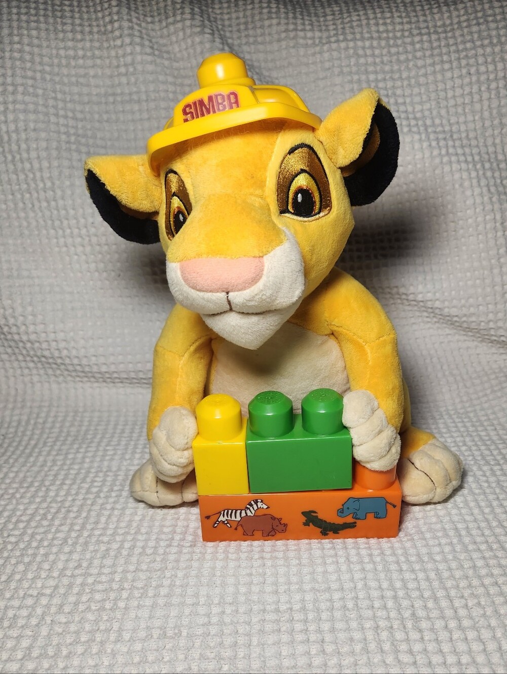 Disney Lion King Simba plush X Mega Bloks Just The Plush And Blocks Shown